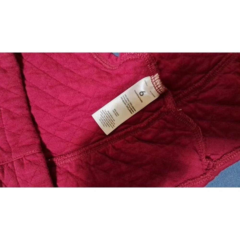 Carter's Quilted Vest Baby Girls 6M Red Peplum Diamond Quilt Outerwear